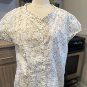 Cabela's Cream Floral Button-Down Shirt